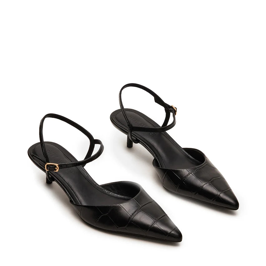 Adelaide Pump BLACK CROCO