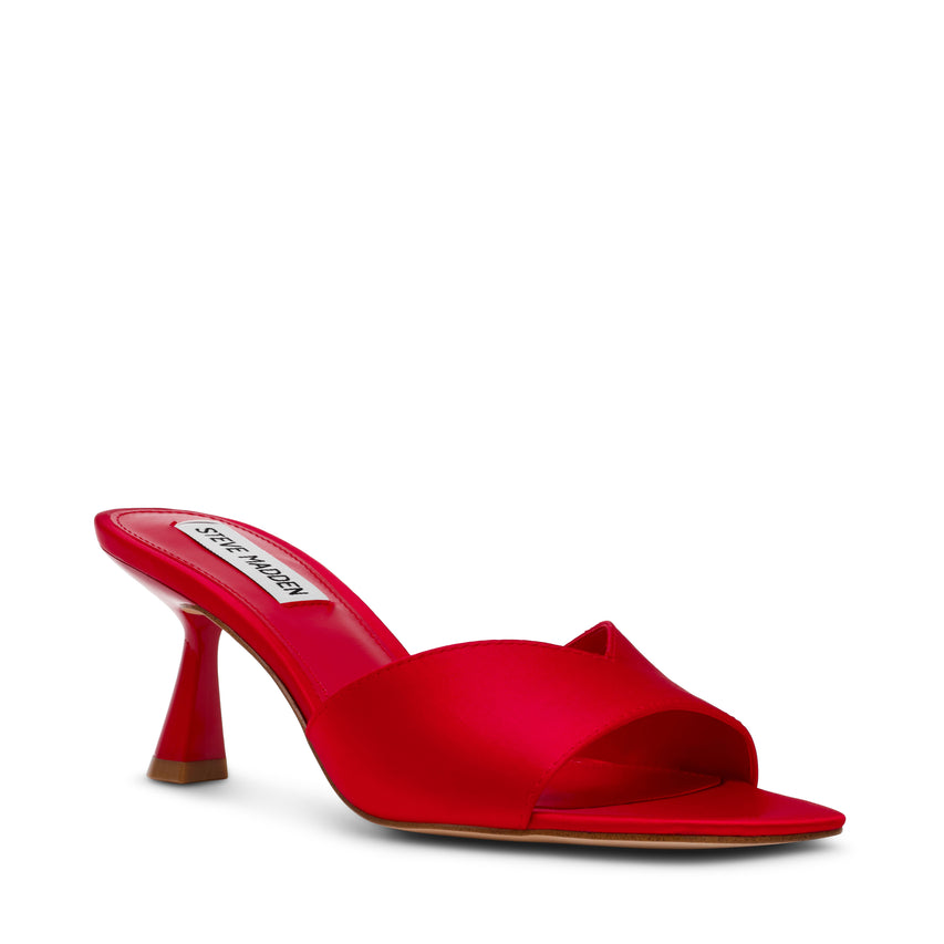 Ivie Mule RED SATIN