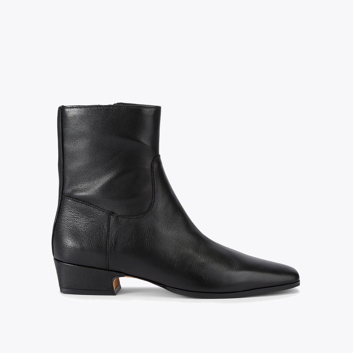 Dusty Black Leather Boot