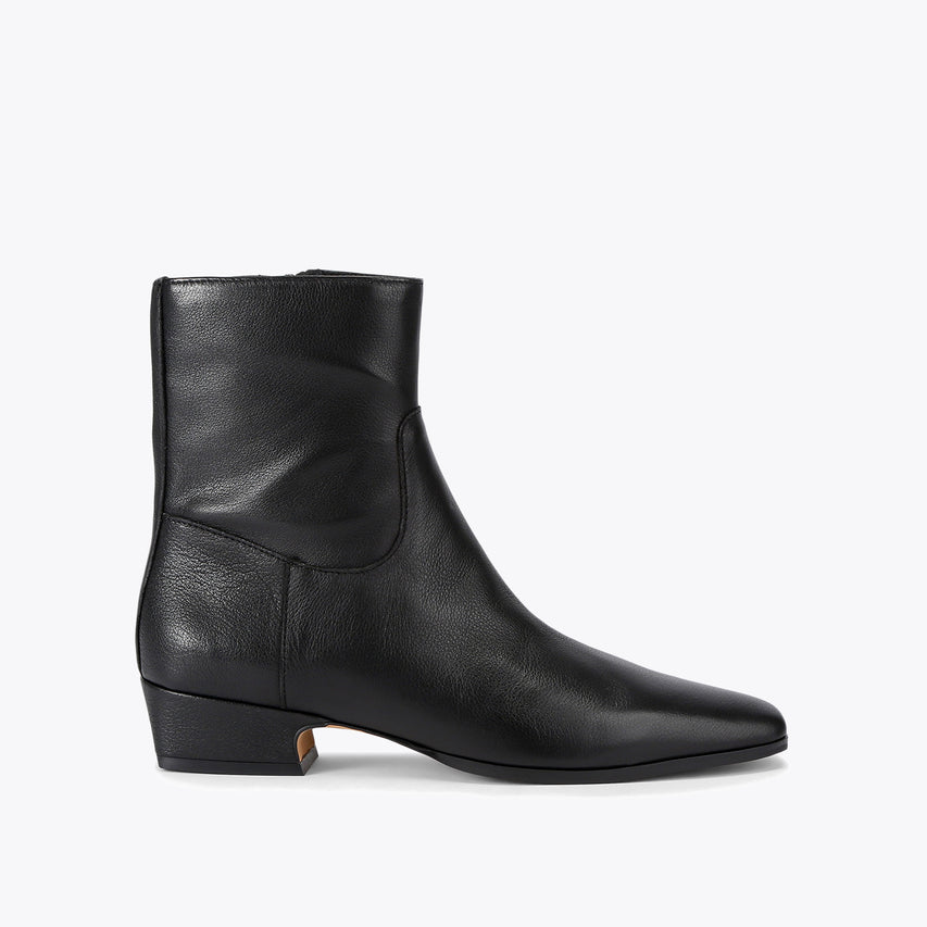 Dusty Black Leather Boot