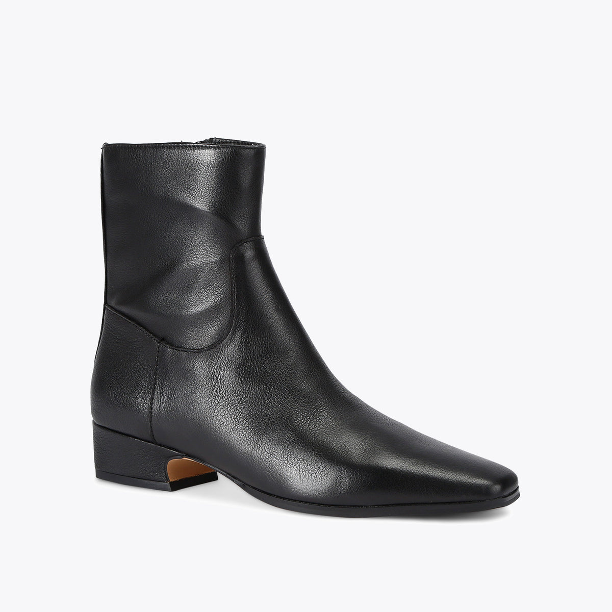 Dusty Black Leather Boot