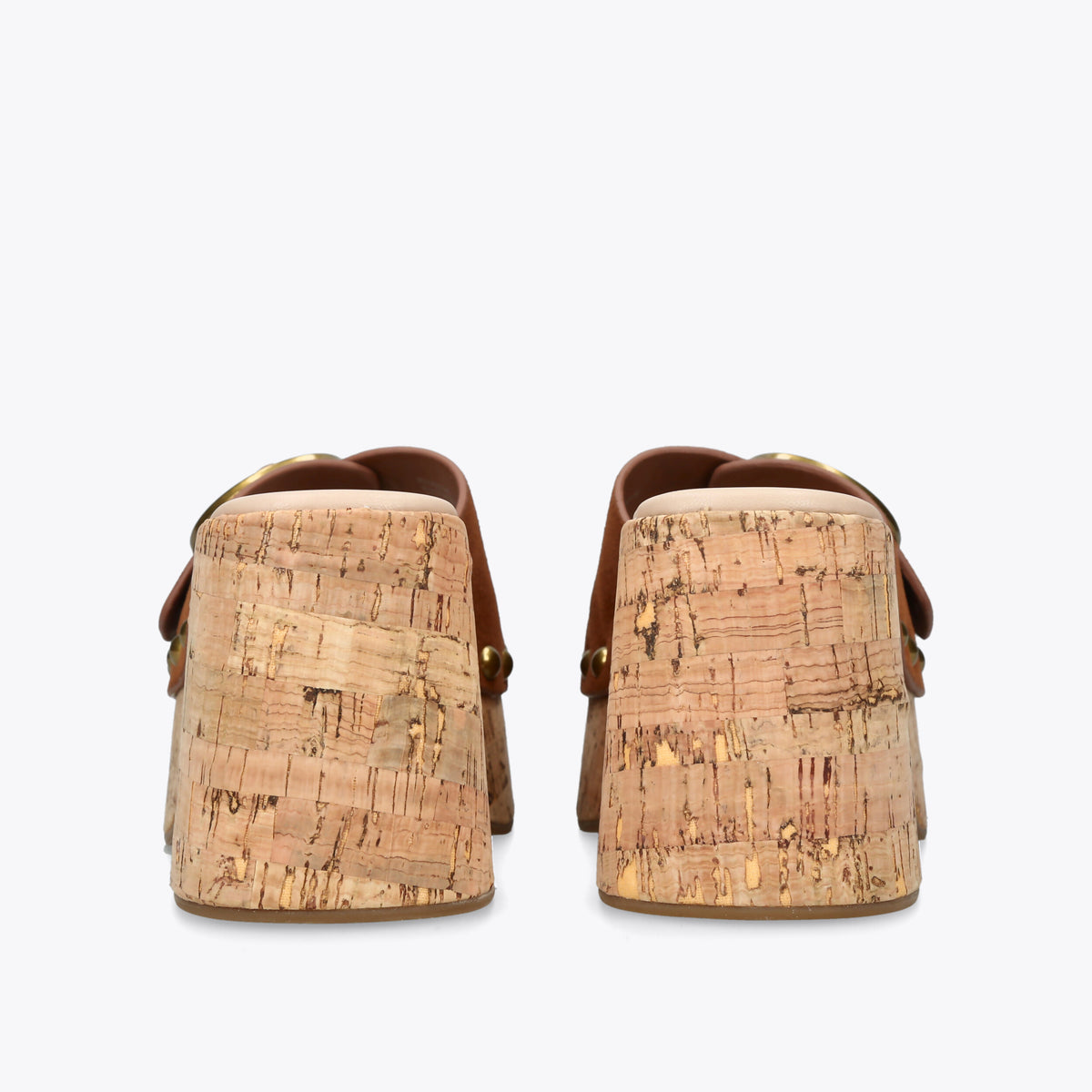 Pedestal Brown Suede