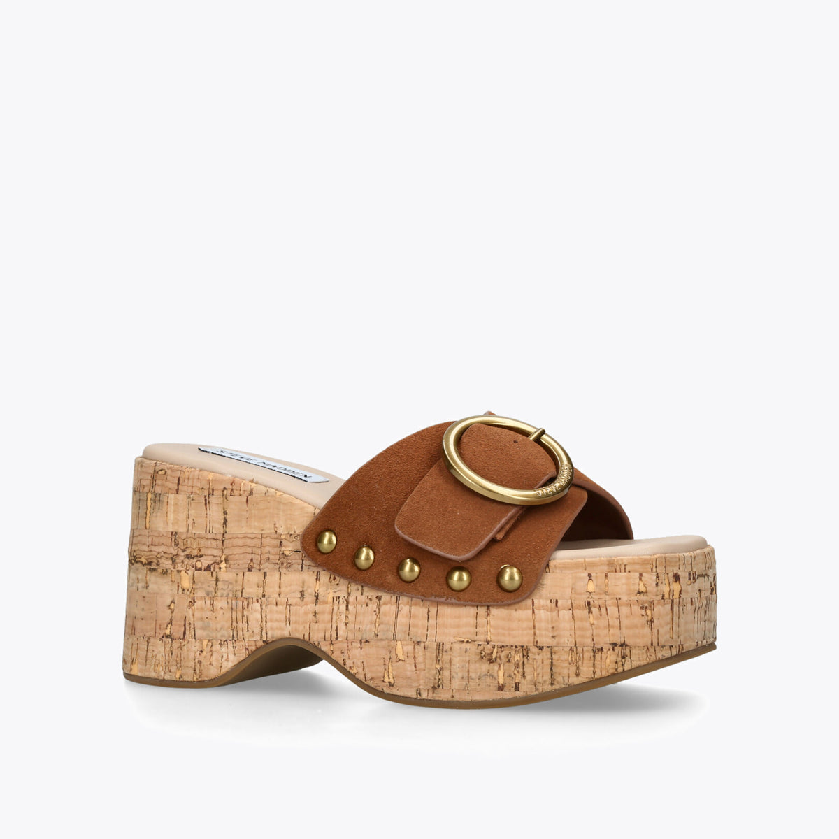 Pedestal Brown Suede