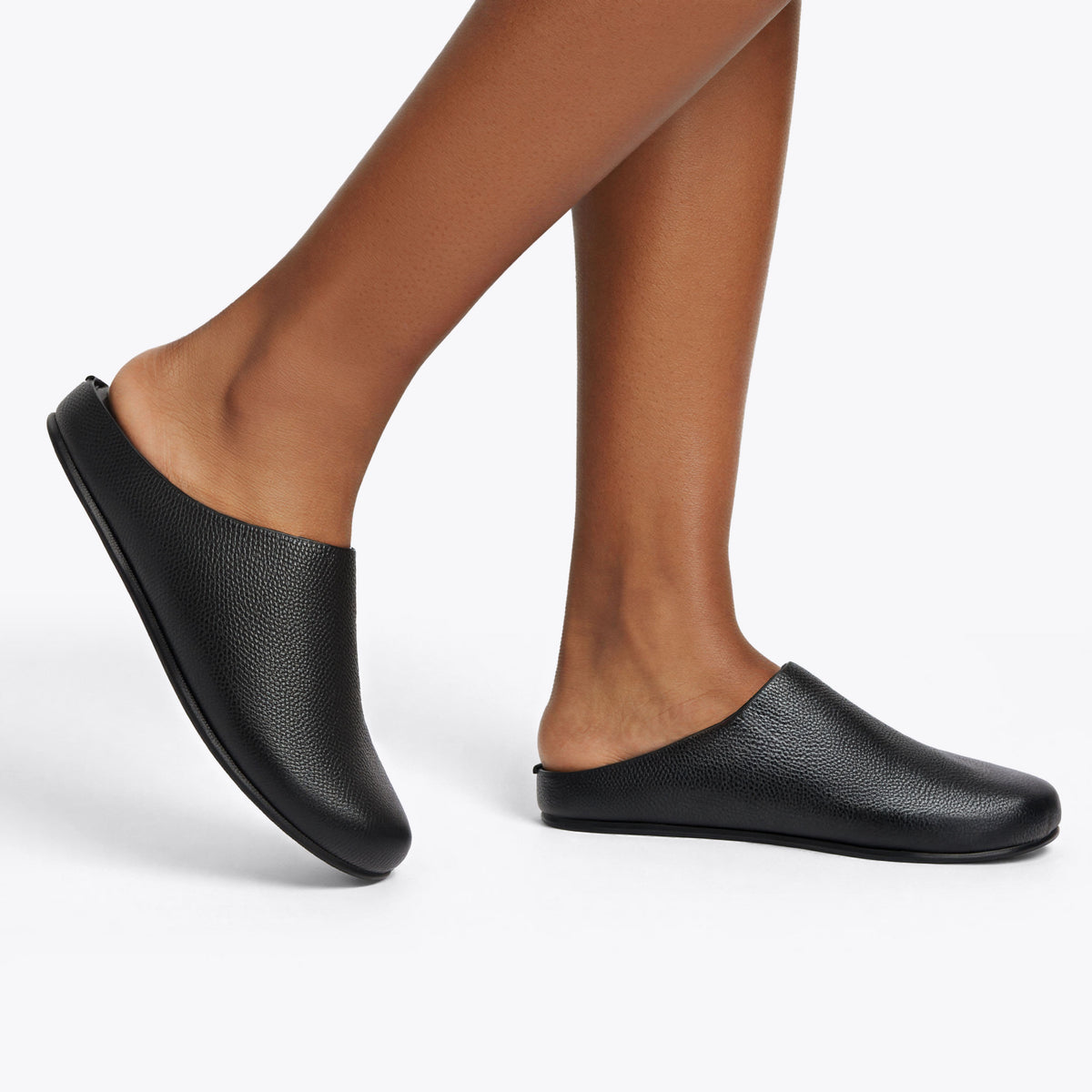 Fern Black Leather
