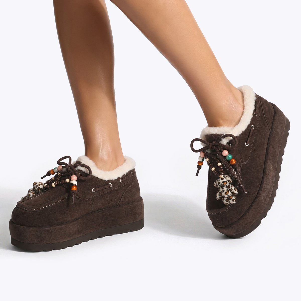 Cuddly Dark Brown Suede