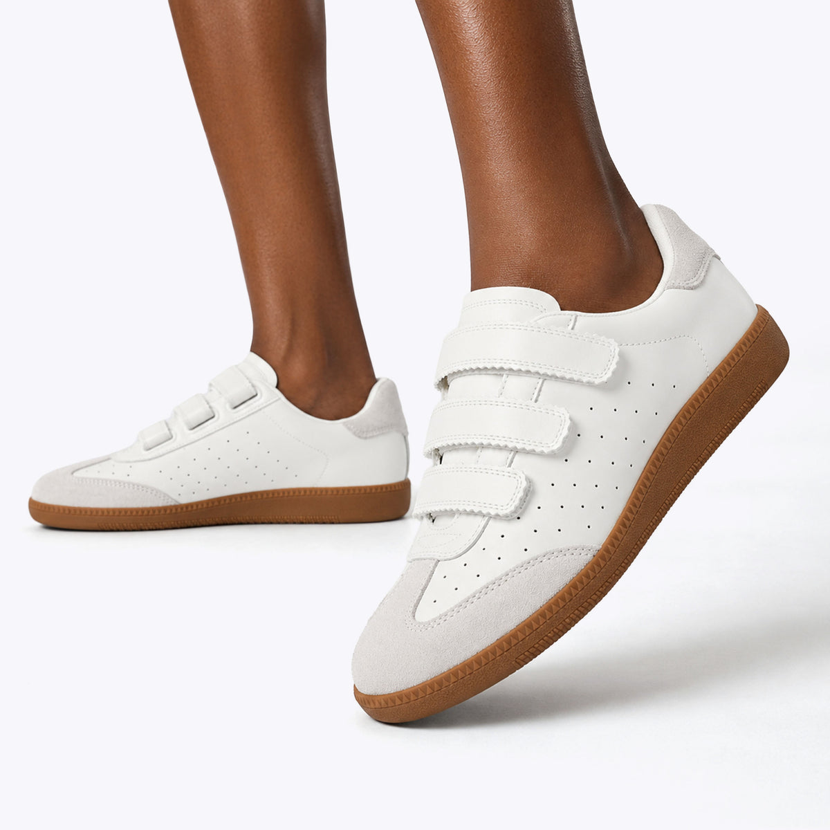 Momentum White Suede