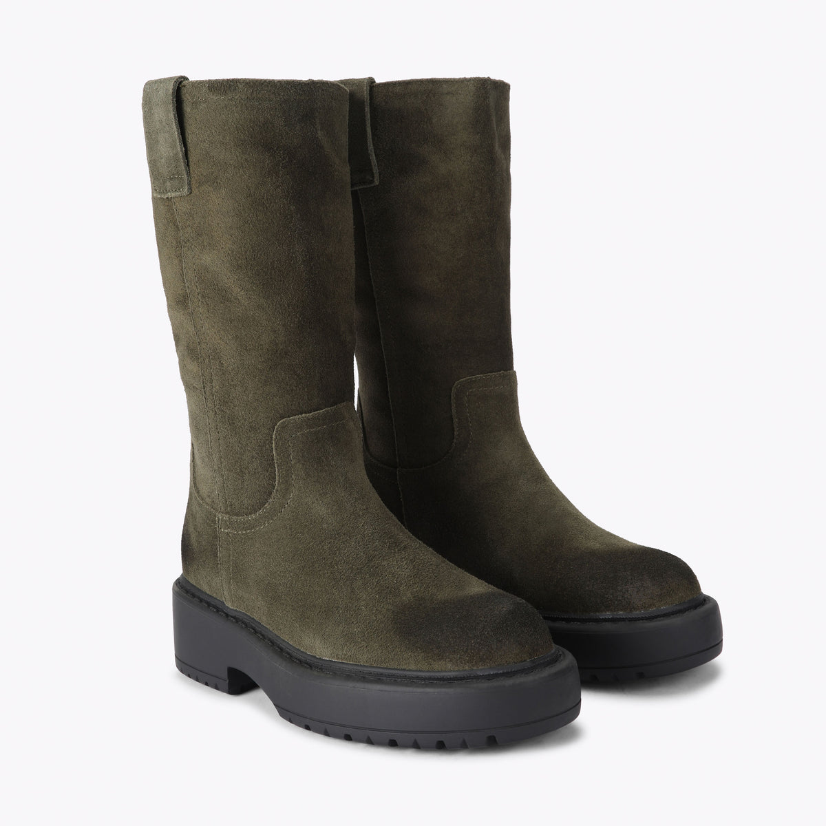 Ruckus Dark Green Suede