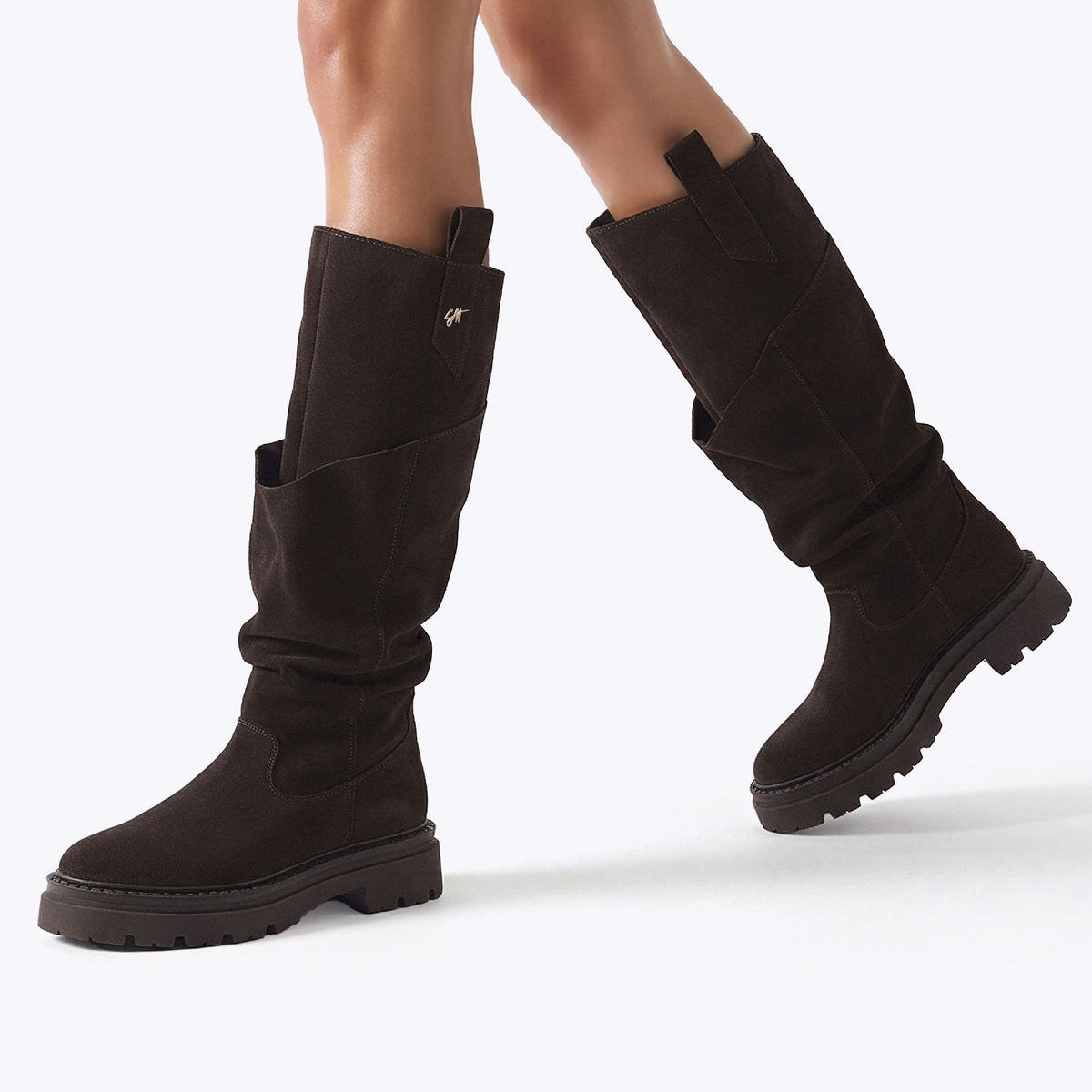 Kiona Dark Brown Suede
