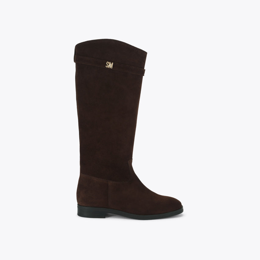 Novi Dark Brown Suede