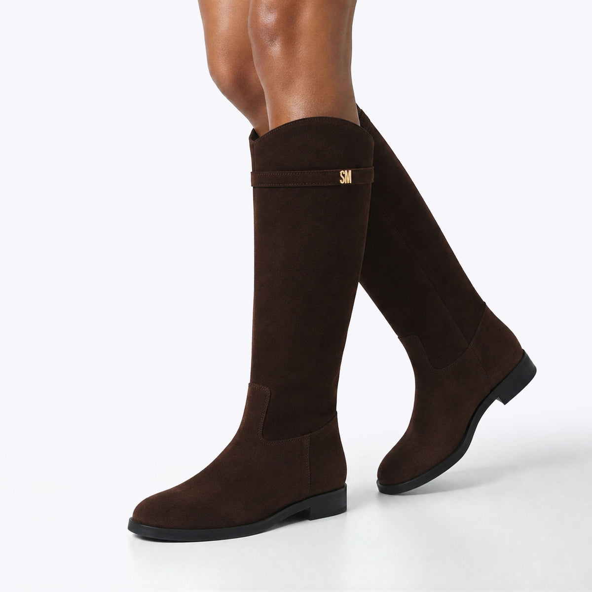 Novi Dark Brown Suede