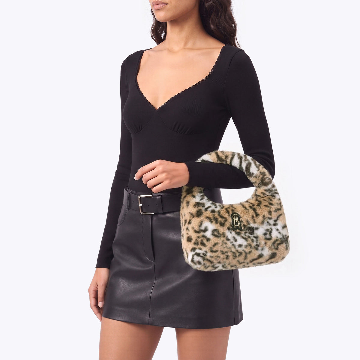 Fluffy Bag Brown Animal Print