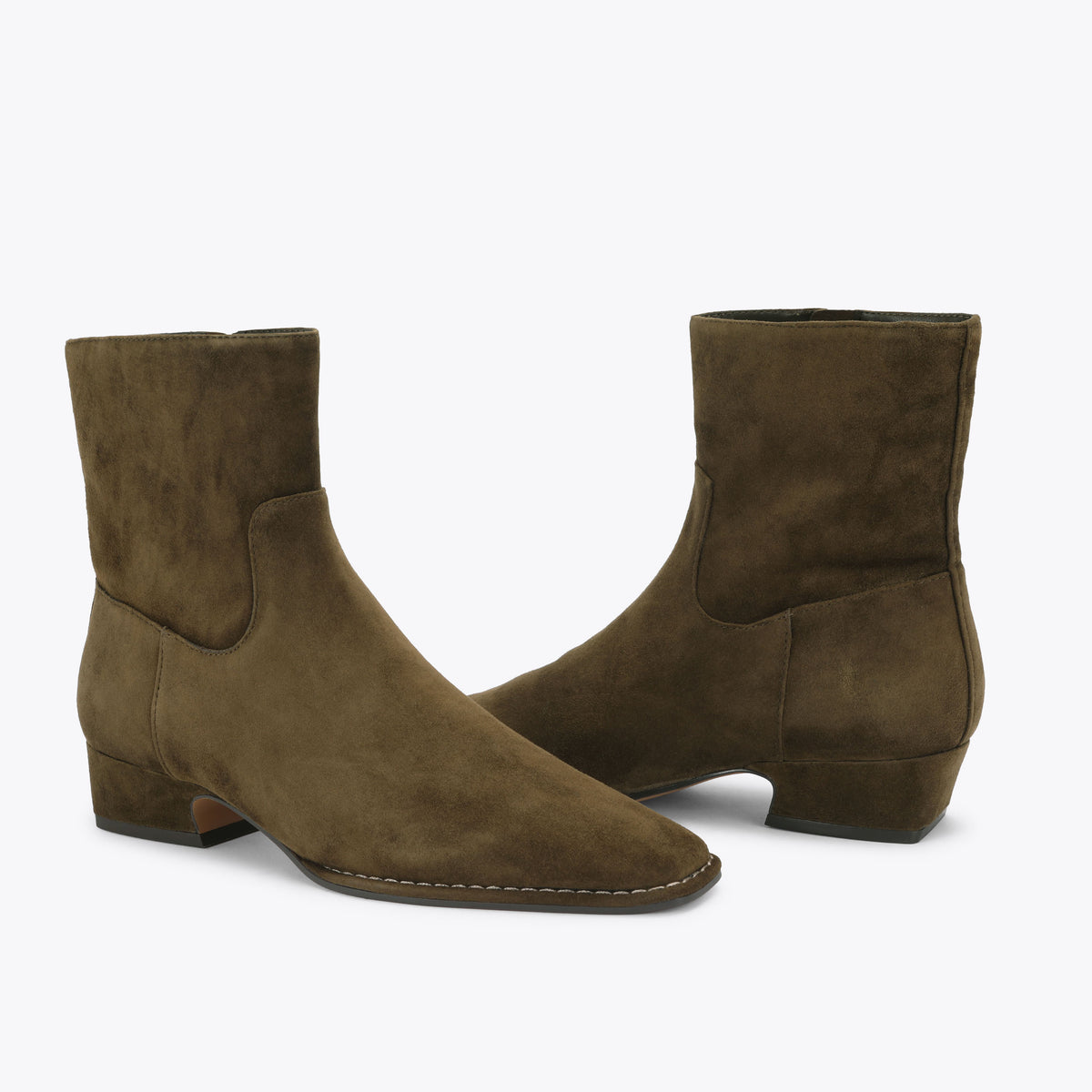 Dorene Dark Green Suede