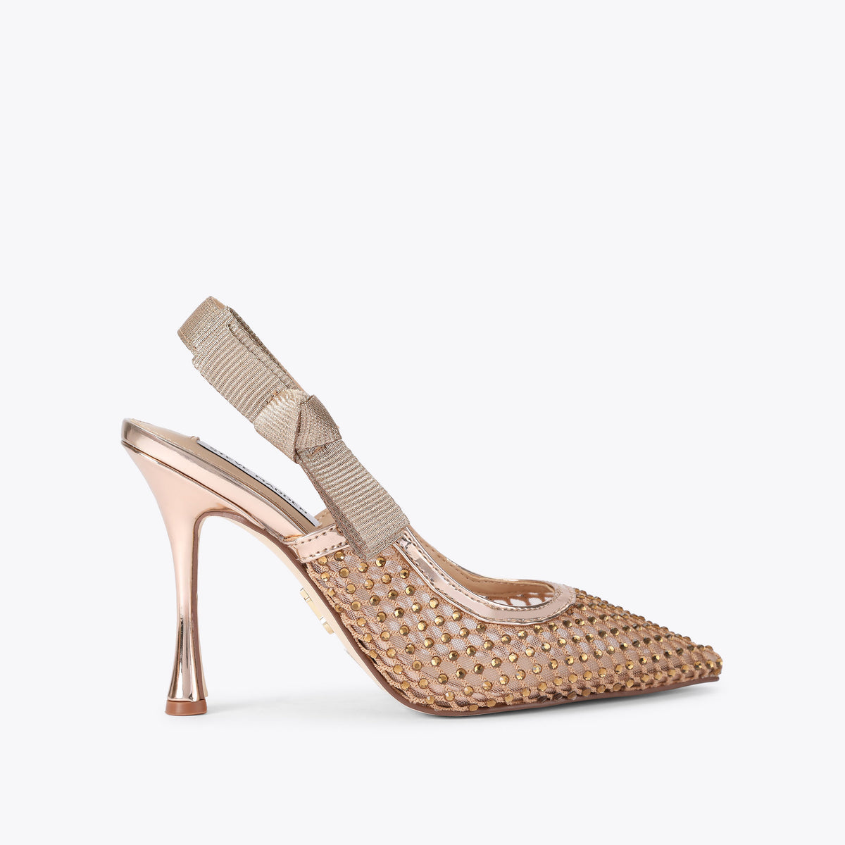 Brylie Gold Mesh Rhinestone