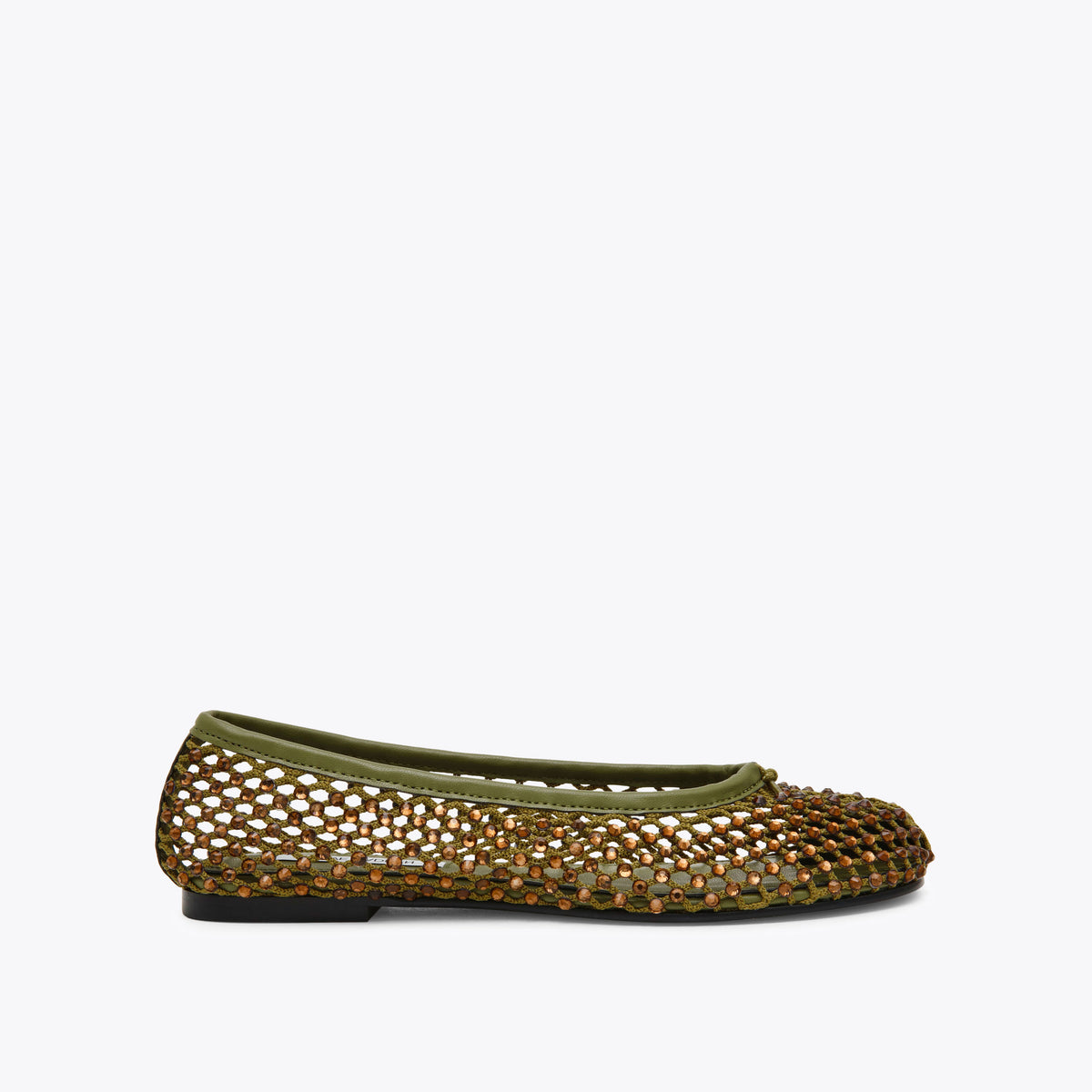 Calico Green Mesh Rhinestone