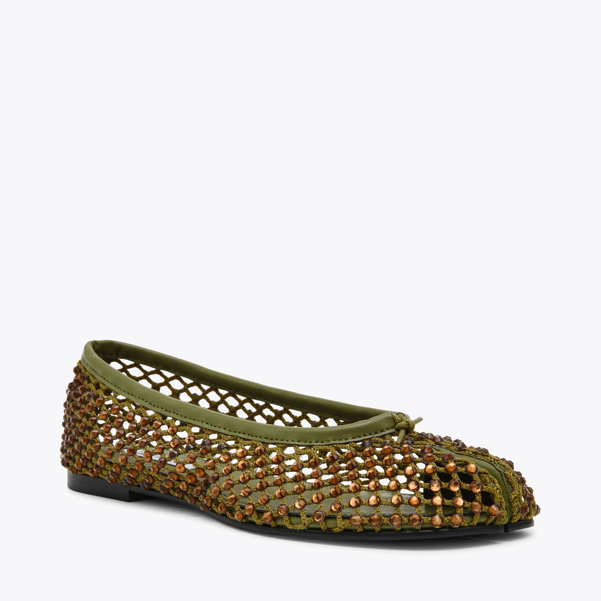Calico Green Mesh Rhinestone
