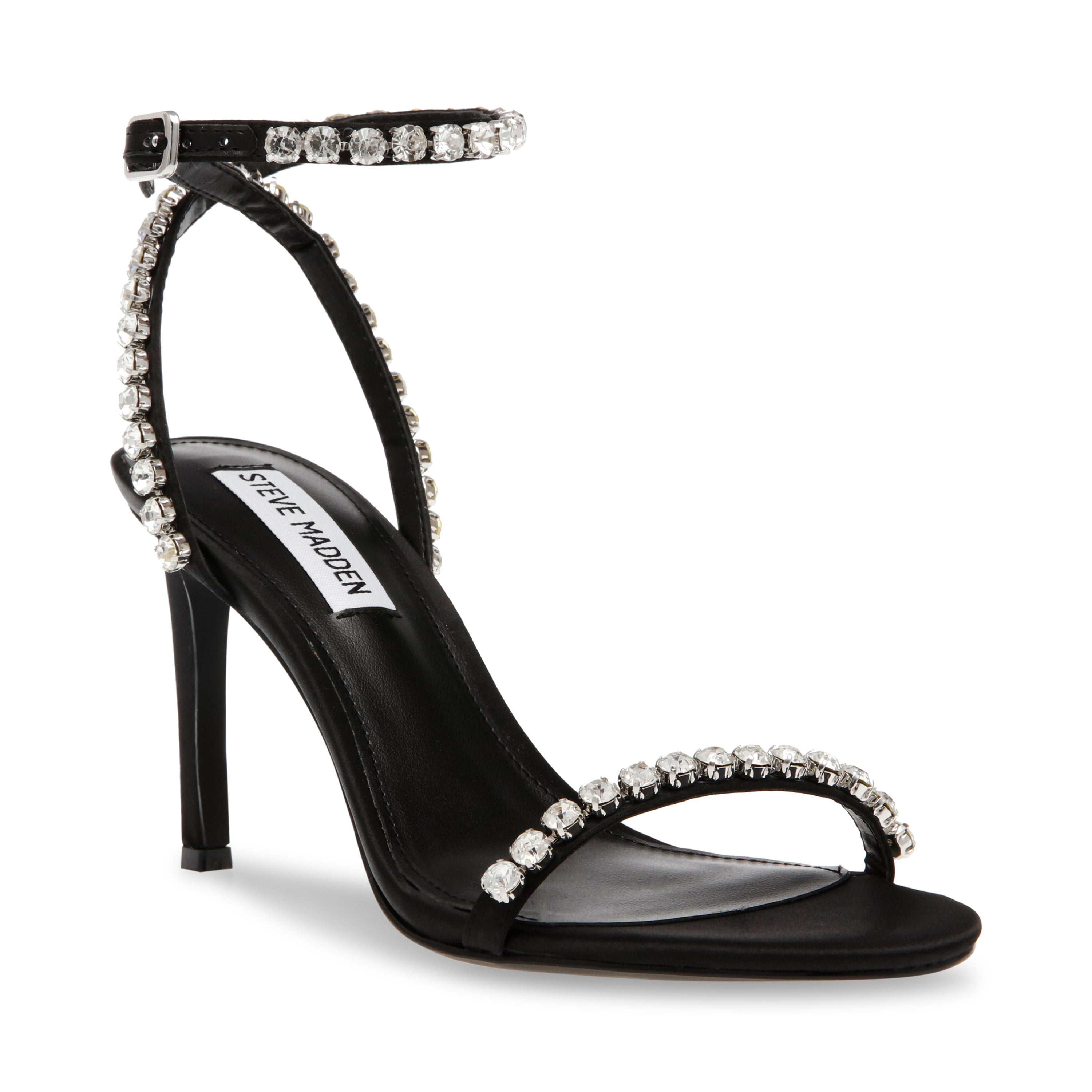 Jazzy Belle Sandal BLACK SATIN – Steve Madden UK