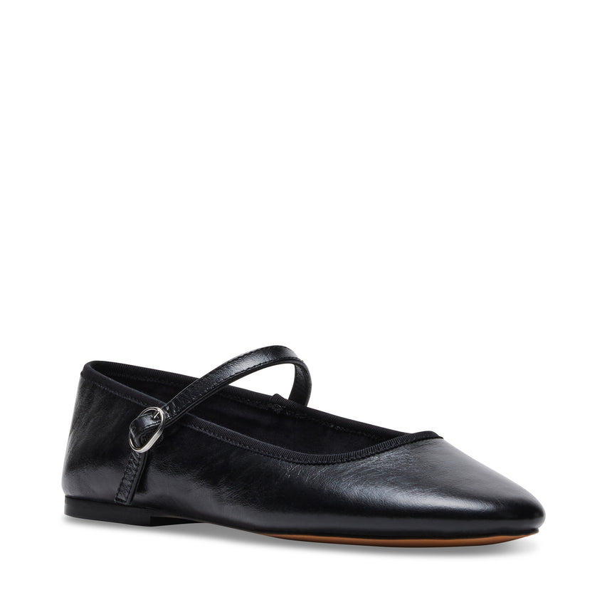 Vinetta Flat Shoe BLACK LEATHER