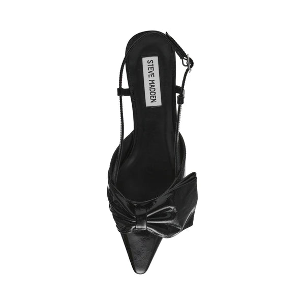 Dazzled Flat Shoe BLACK LEATHER