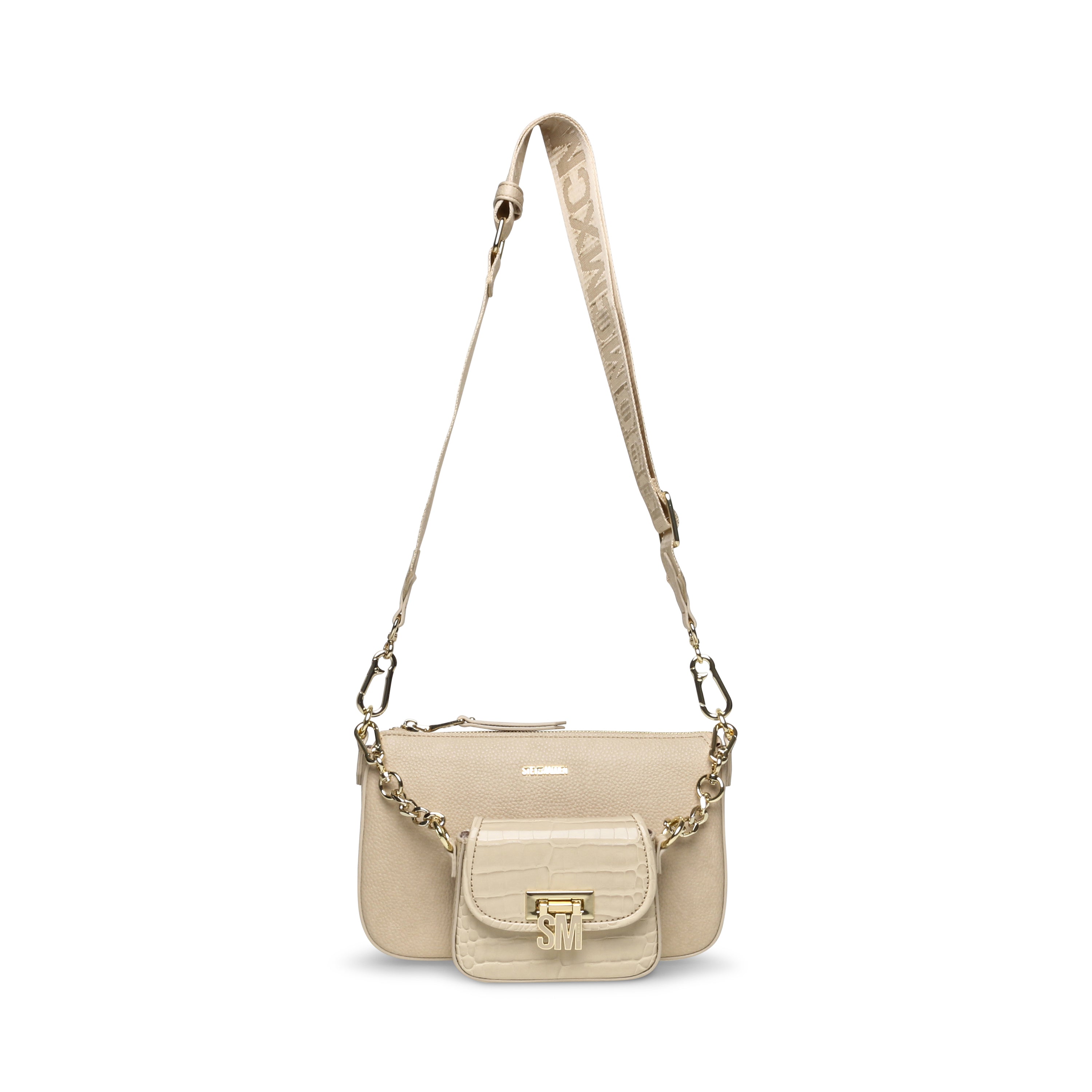 Steve madden white bmickey selling chain purse