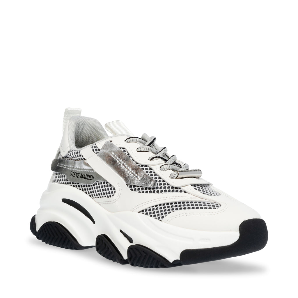 Possession-E Trainer SILVER/WHITE – Steve Madden UK