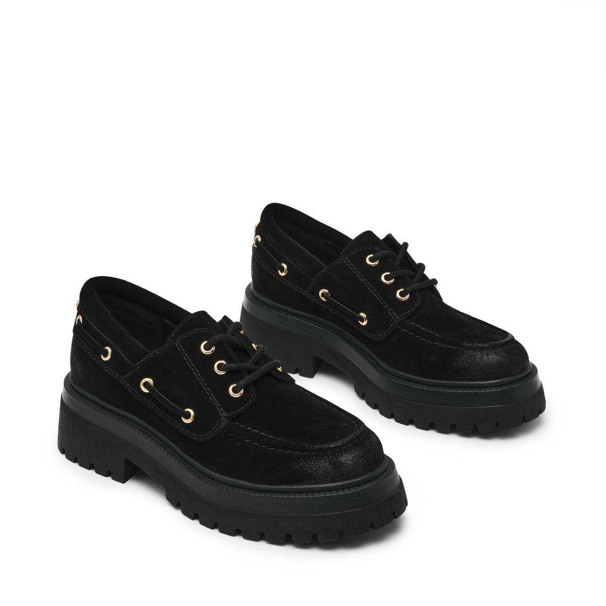 Detroit Flat Shoe BLACK SUED