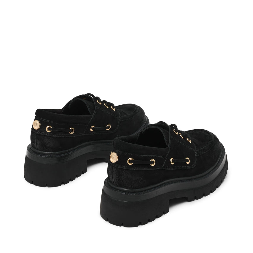 Detroit Flat Shoe BLACK SUED