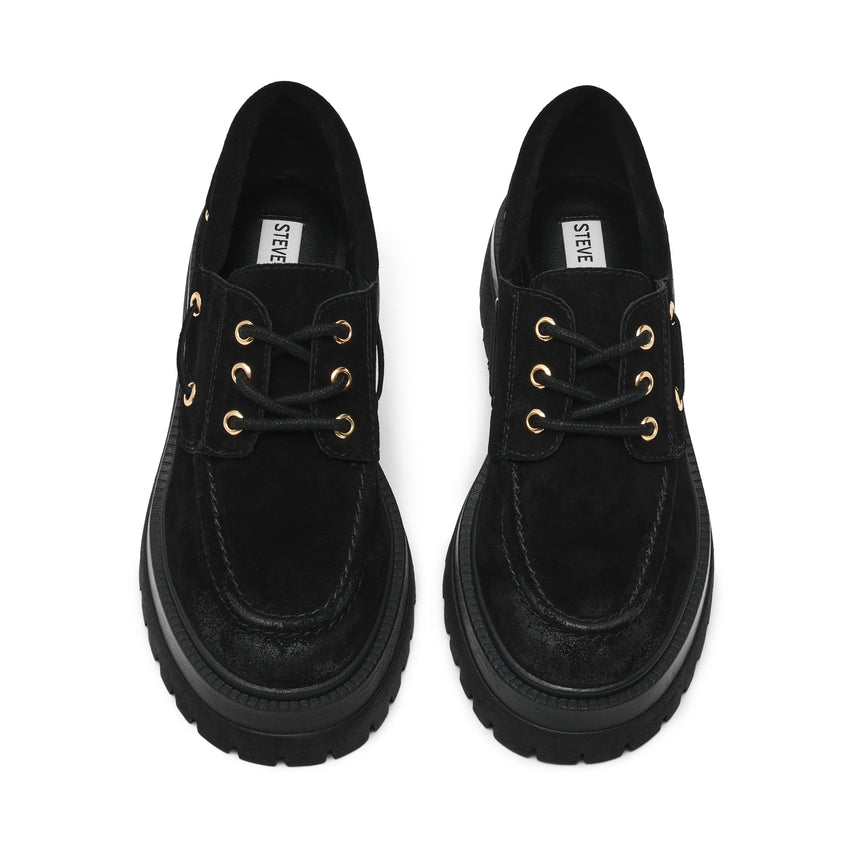 Detroit Flat Shoe BLACK SUED