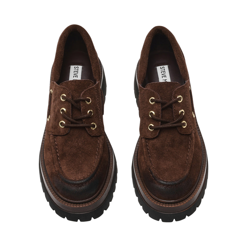 Detroit Flat Shoe BROWN SUED