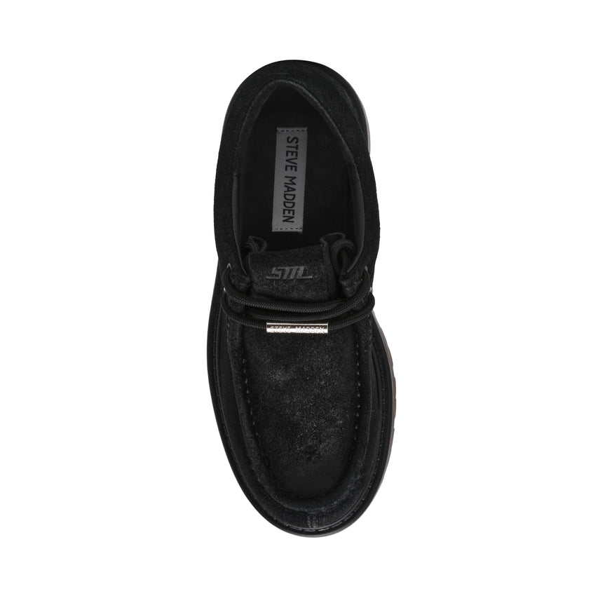 Offsetter Flat Shoe BLACK SUED