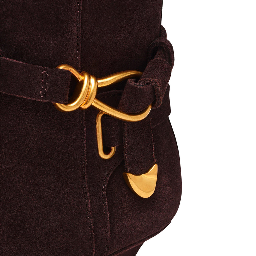Roller Bootie BROWN SUEDE