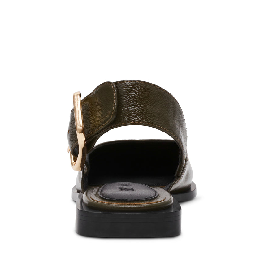 Shay Flat Shoe OLIVE LEATHER - view 4