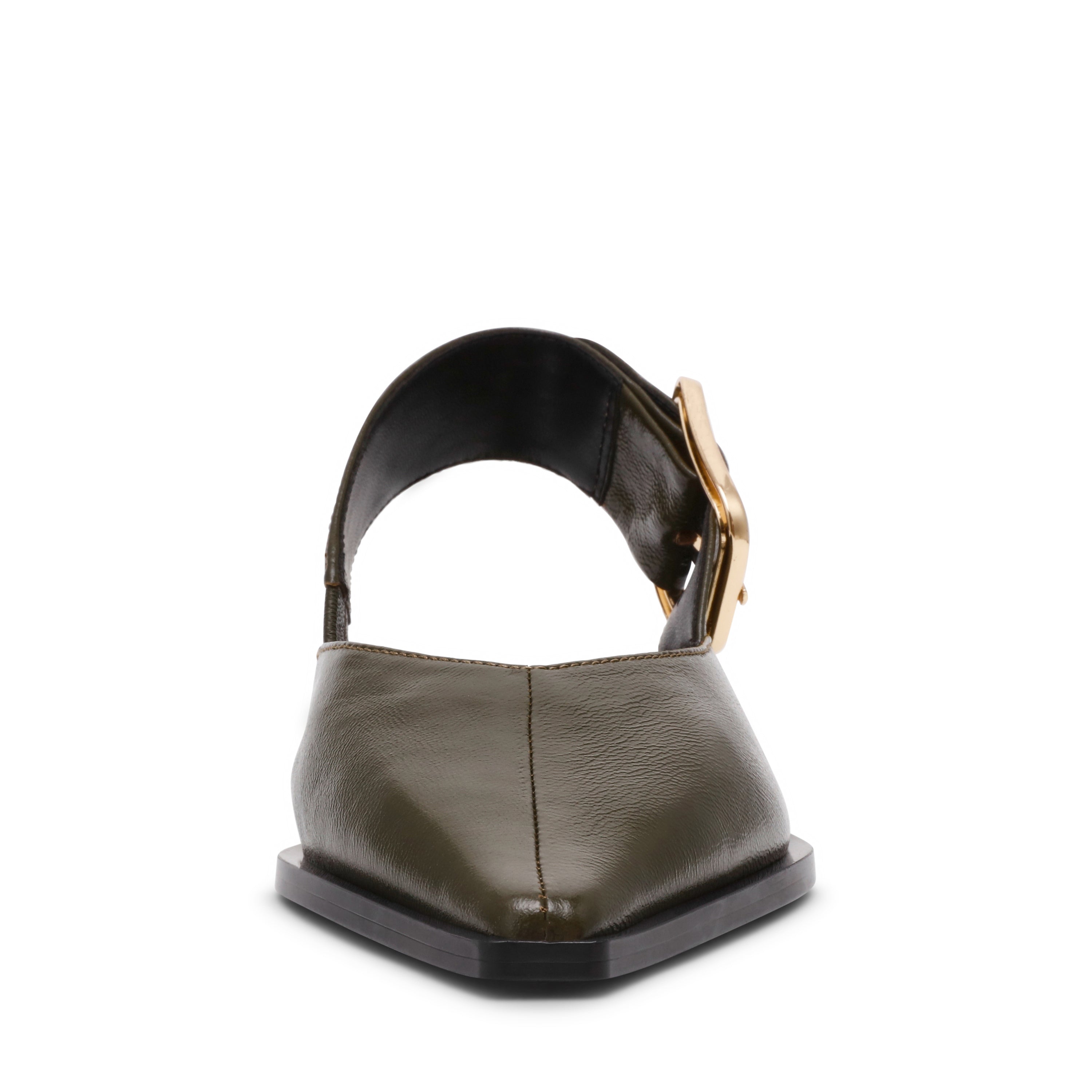 Shay Flat Shoe OLIVE LEATHER - view 3