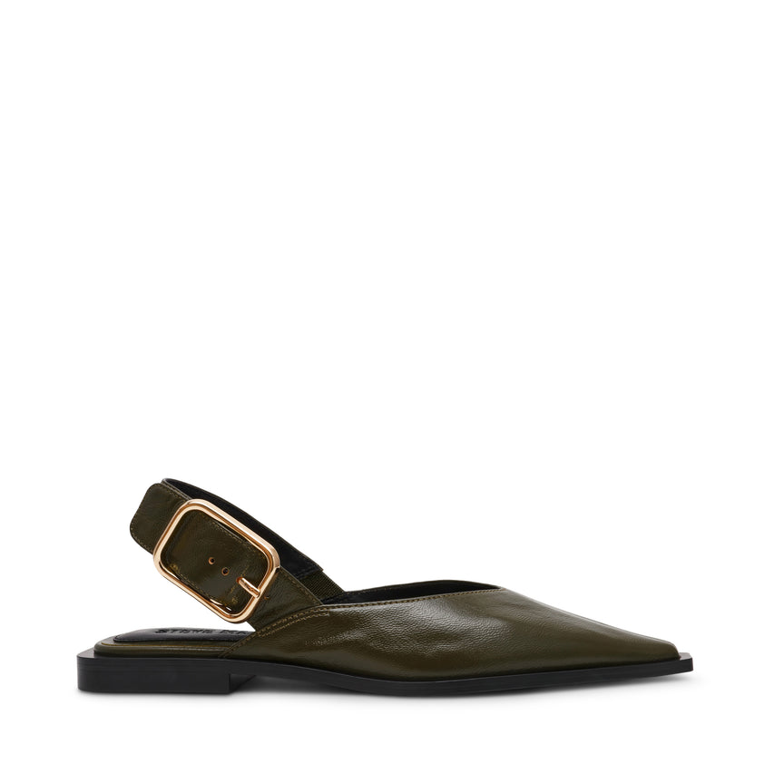 Shay Flat Shoe OLIVE LEATHER