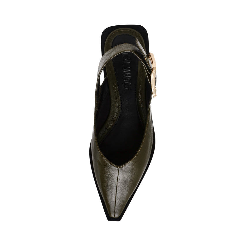 Shay Flat Shoe OLIVE LEATHER - view 5