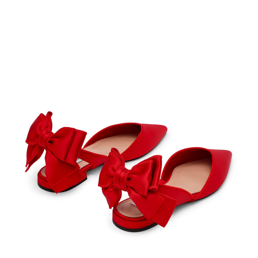 Synthia Flat Shoe RED SATIN