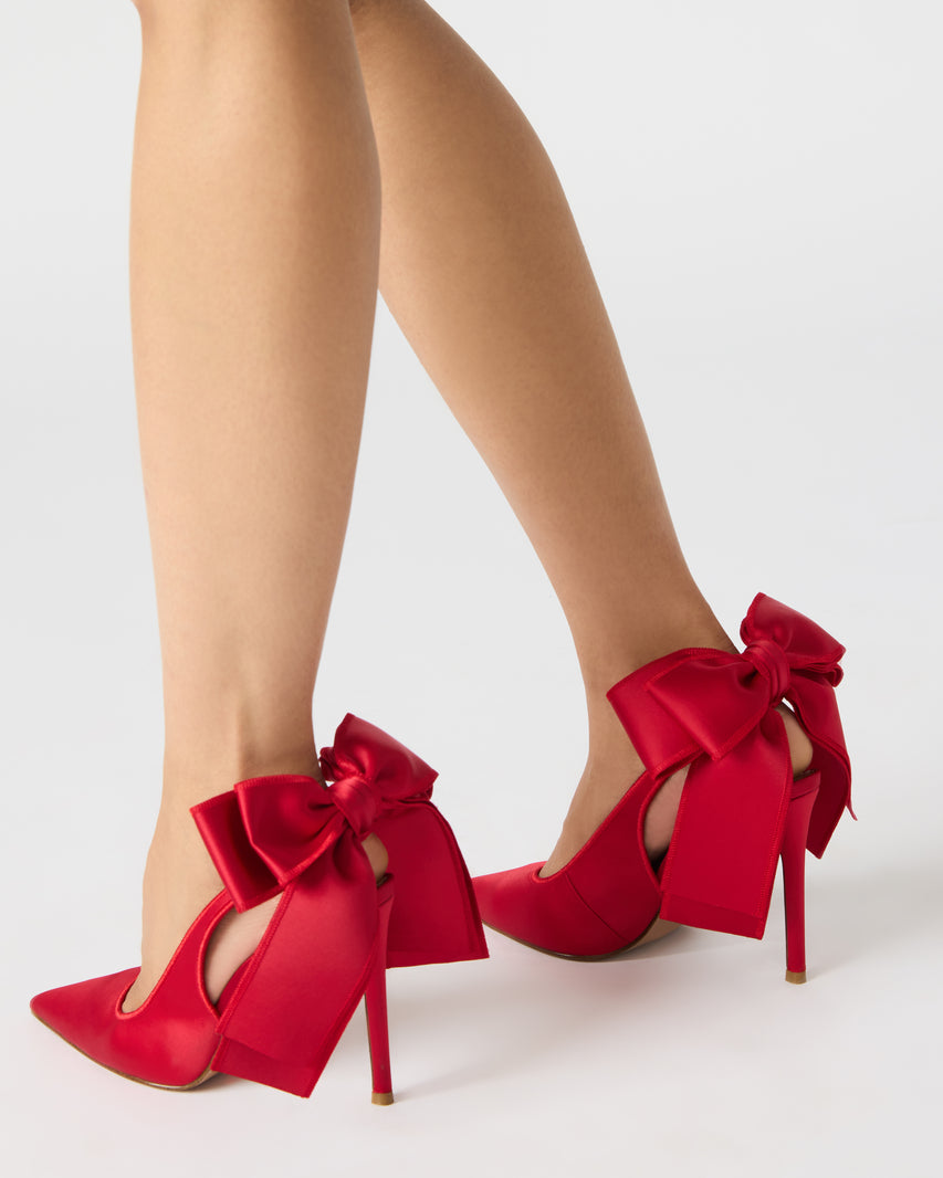 Teacup Pump RED SATIN