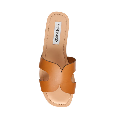 Steve madden halley 2025 cognac leather sandals