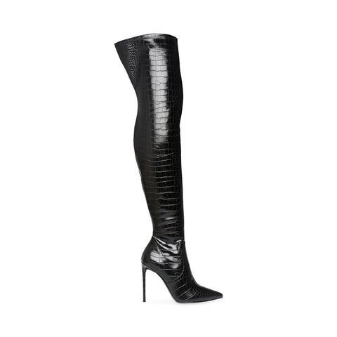Steve madden black thigh high boots shop